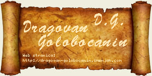 Dragovan Golobočanin vizit kartica